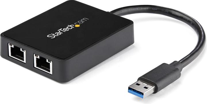 Productafbeelding StarTech USB 3.0 Dual Port Gigabit Nic (USB, RJ45 Gigabit Ethernet (2x))