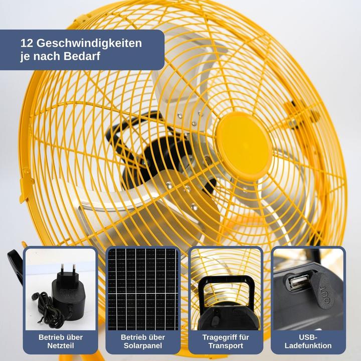 Produktbild Hermex Solarventilator Outdoor-Ventilator Bodenventilator Camping-Ventilator (40 dB)