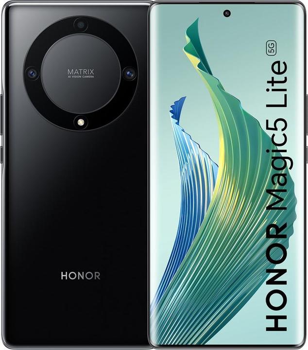 Image du produit Honor Magic5 Lite (256 Go, Midnight Black, 6.67", Double SIM, 5G)