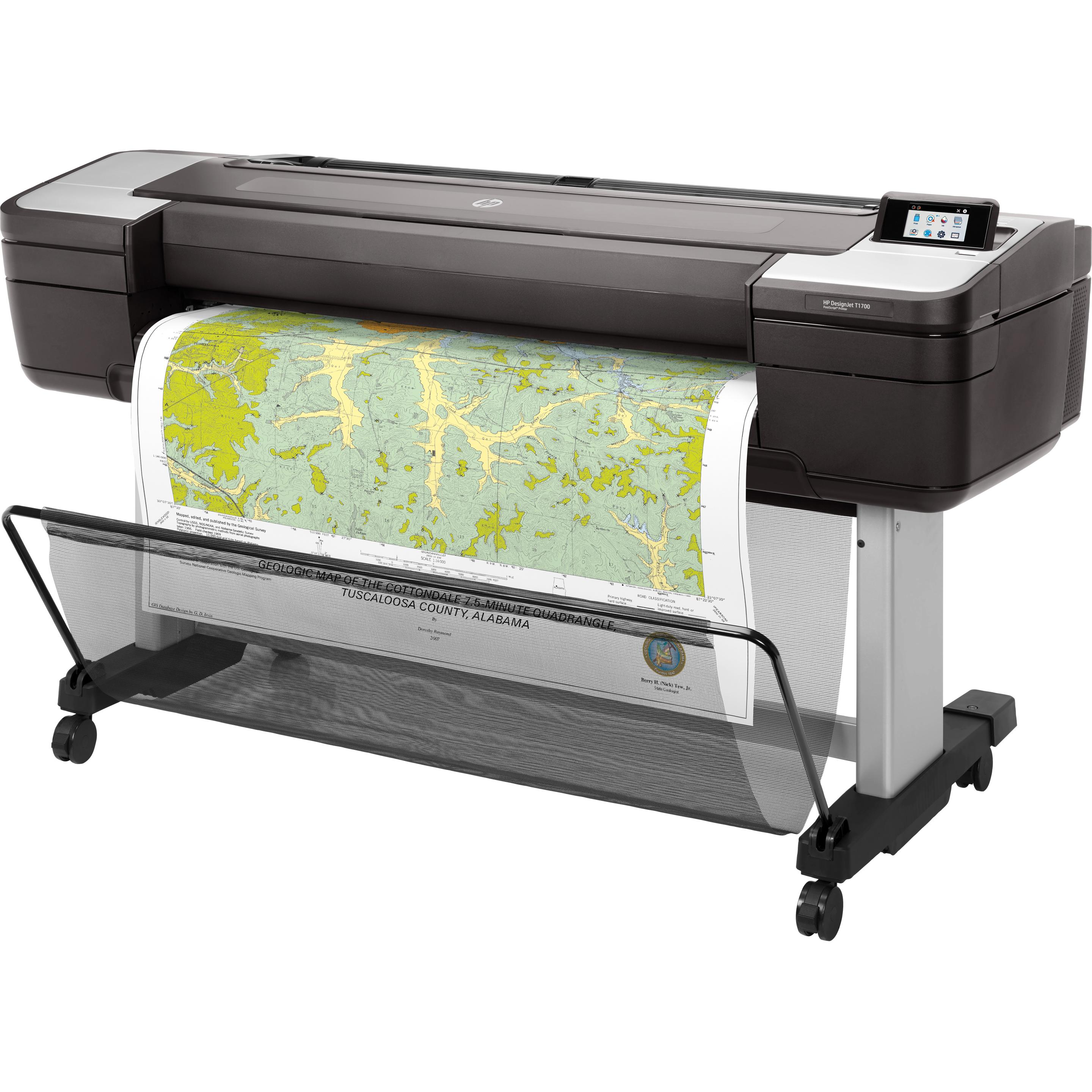 HP T1700, 44" DesignJet (Tintenpatrone, Farbe), Drucker, Schwarz