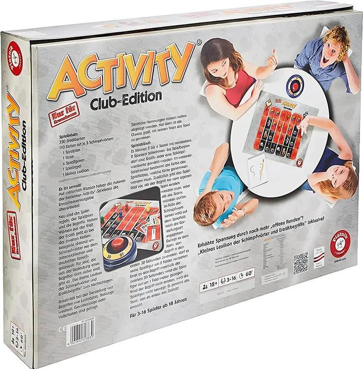 Produktbild Piatnik Activity Club Edition (Deutsch, 3 - 16 Spieler)