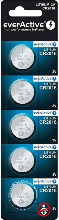 Produktbild Everactive Lithiumbatterien mini CR2016 Blisterverpackung 5 Stück (5 Stk., CR2016, 80 mAh)