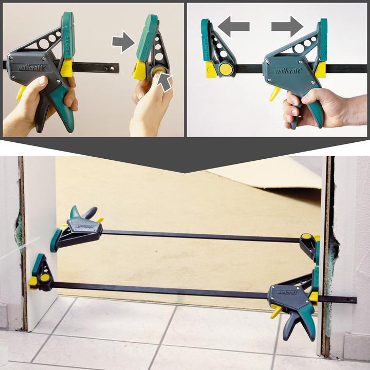 Actual product image wolfcraft 1 EHZ - One-handed clamp PRO 100/915mm (915 mm)