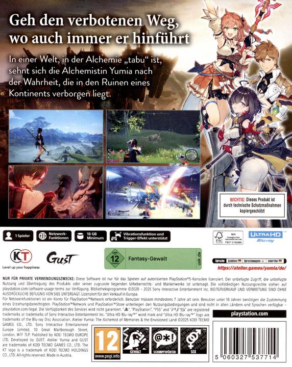 Image du produit Koei Tecmo Atelier Yumia : L'Alchimiste des Mémoires et le Pays Rêvé (PS5, DE)
