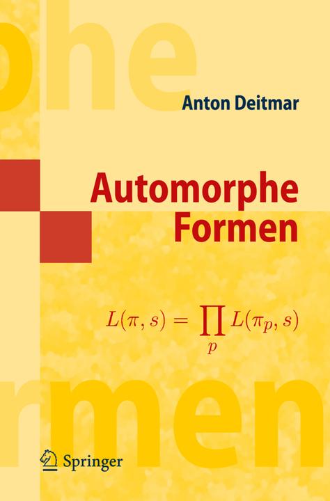 Produktbild Automorphe Formen (Deutsch, Anton Deitmar, 2010)