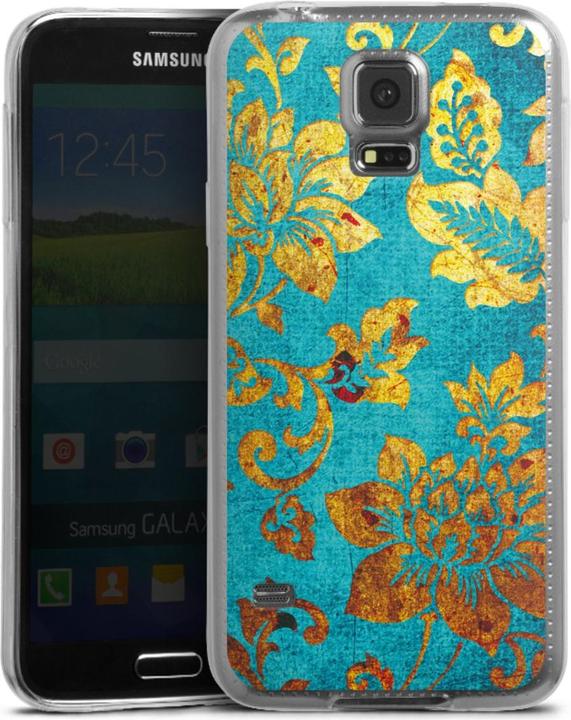 Actual product image DeinDesign Slim Case für Samsung Galaxy S5 Silikon Hülle Ultra Dünn Handyhülle Blumen Ornamente Vintage (Samsung Galaxy S5)