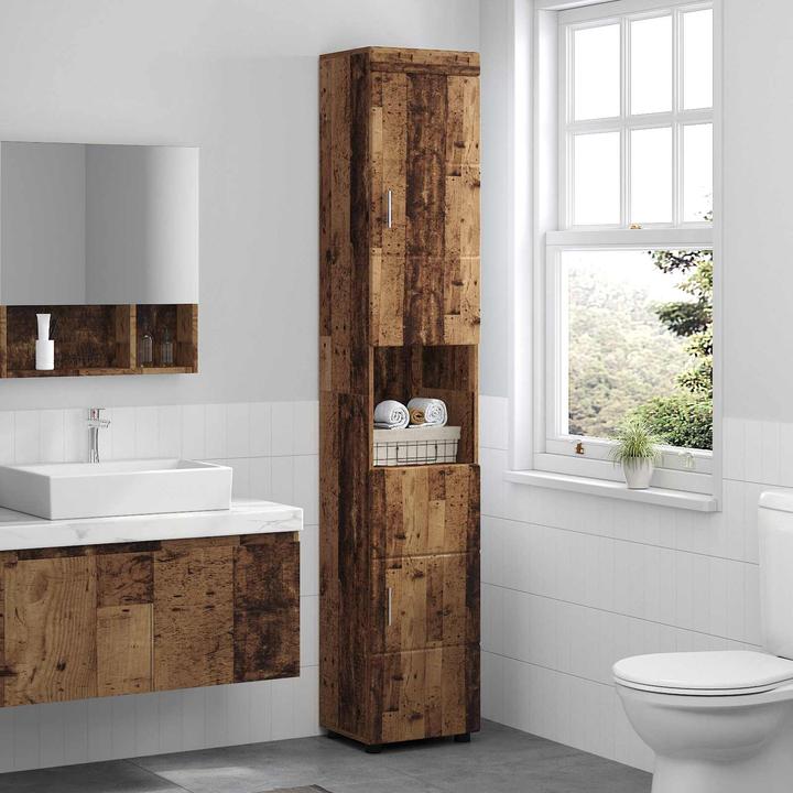Actual product image vidaXL Badezimmerschrank (31.50 x 37 x 203 cm)