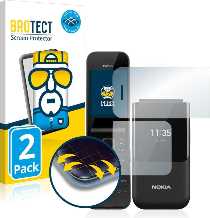 Actual product image BROTECT Full-Cover Protector (2 Piece, Nokia 2720 Flip)