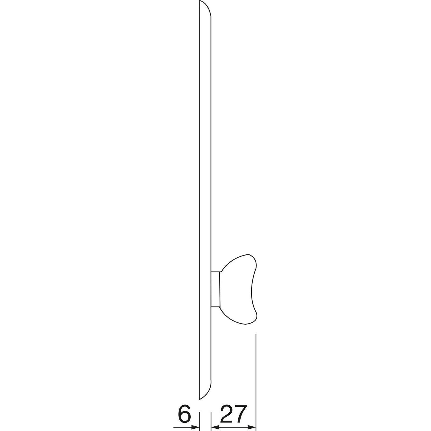 Thumbnail - Grundmann, Türgriff + Fenstergriff, Türbeschlag Elegant WG 500 auf Schild PZ 88 Aluminium poliert (Türgarnitur)