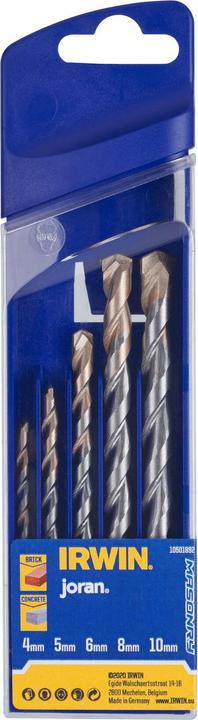 Actual product image Irwin Drill set MASONRY 4,5,6,8,10 mm (10 mm, 4, 5, 6, 8)
