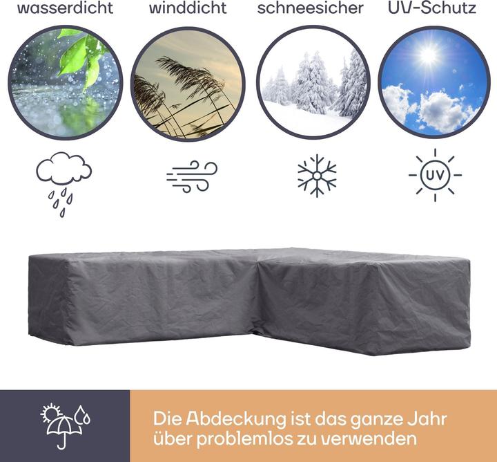 Produktbild Garden Lights Schutzhülle für L-förmiges Lounge-Set - 250 cm