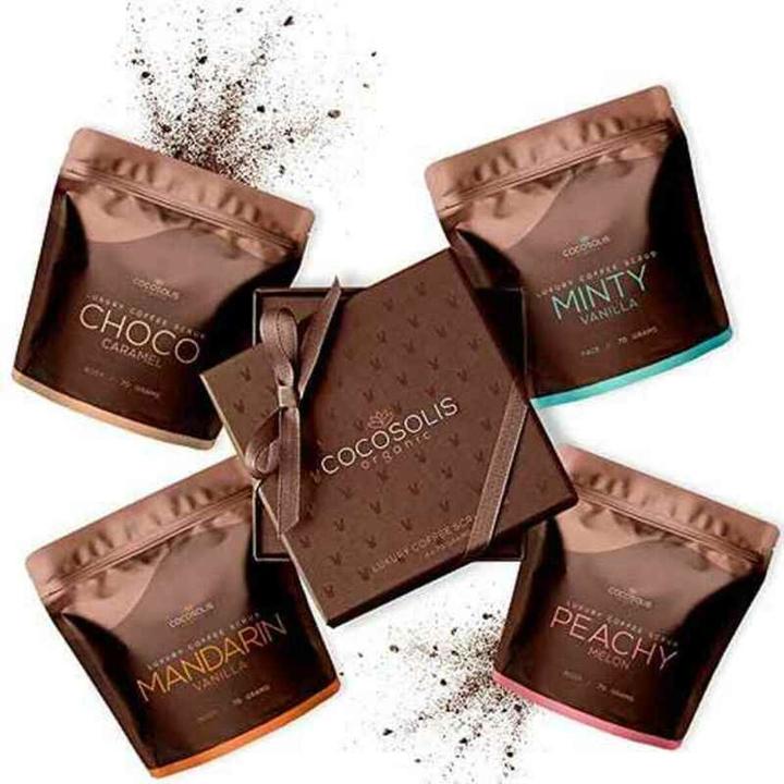 Actual product image Cocosolis Luxury Coffee Scrub Box (Body care set, Facial care set)