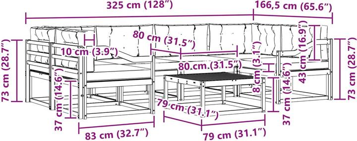 Produktbild vidaXL Outdoor-Sofagarnitur