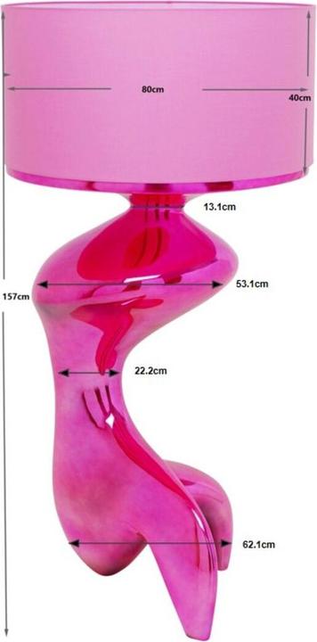 Image du produit Kare Design Stehleuchte Flow Figure Pink 157cm