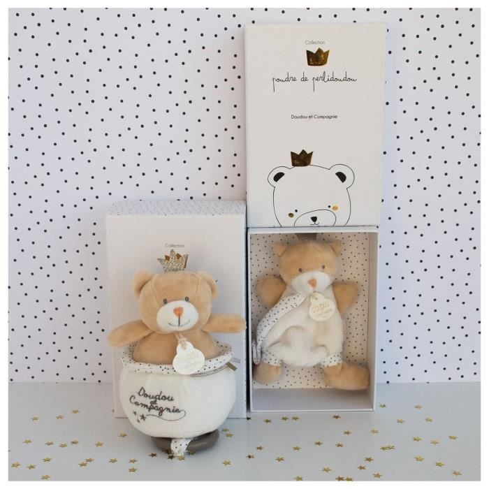 Produktbild Doudou et Compagnie Kleiner Prinz Bär Schmusetuch m.Schnullerkette 15cm