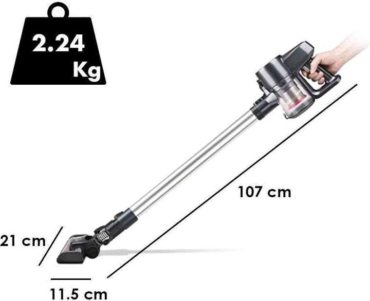 Actual product image Girmi AP91 Rechargeable Vacuum Cleaner 120W System