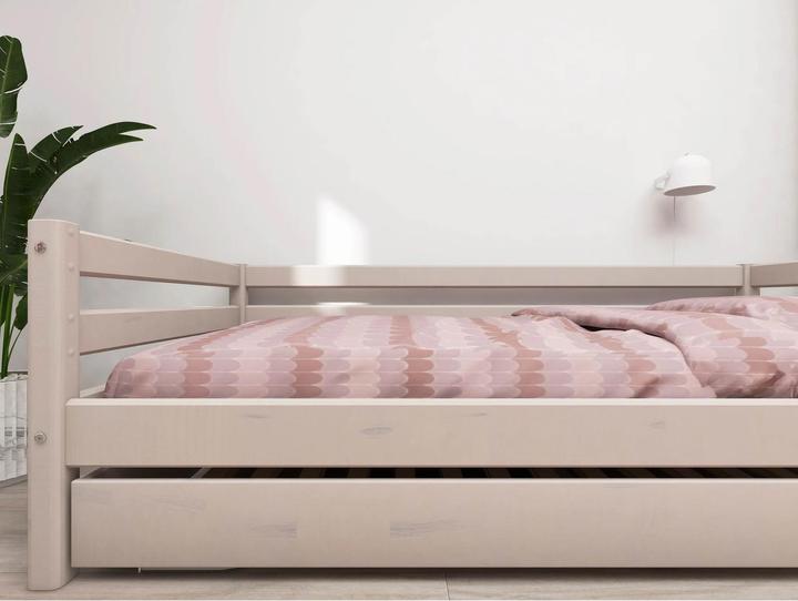 Immagine prodotto Flexa Classic Ausziehbett mit Rollrost 90x190 cm Grau lasiert (90 x 190 cm)