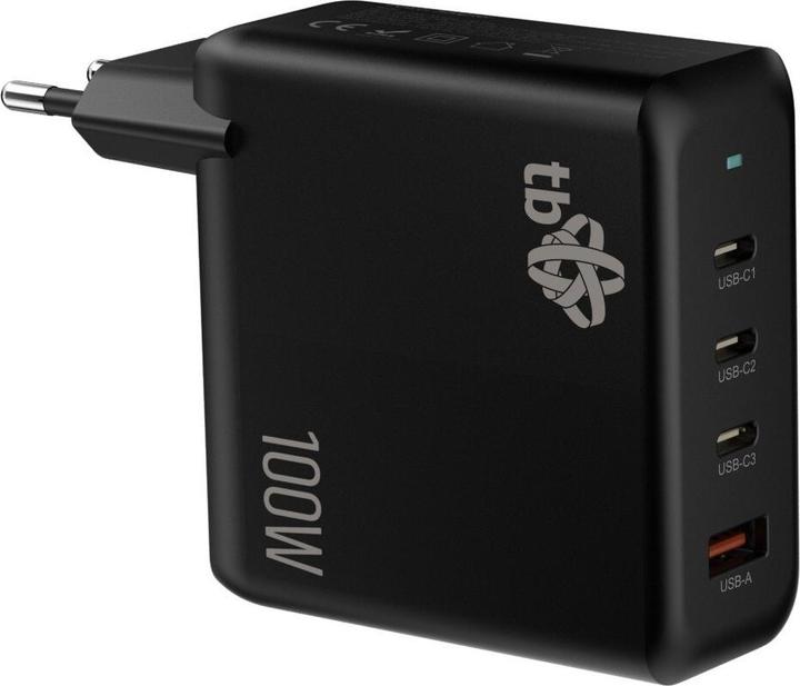 Lenovo 3x USB C + USB A Power Delivery Wandladegerät Schwarz, GaN 100W (100 W)