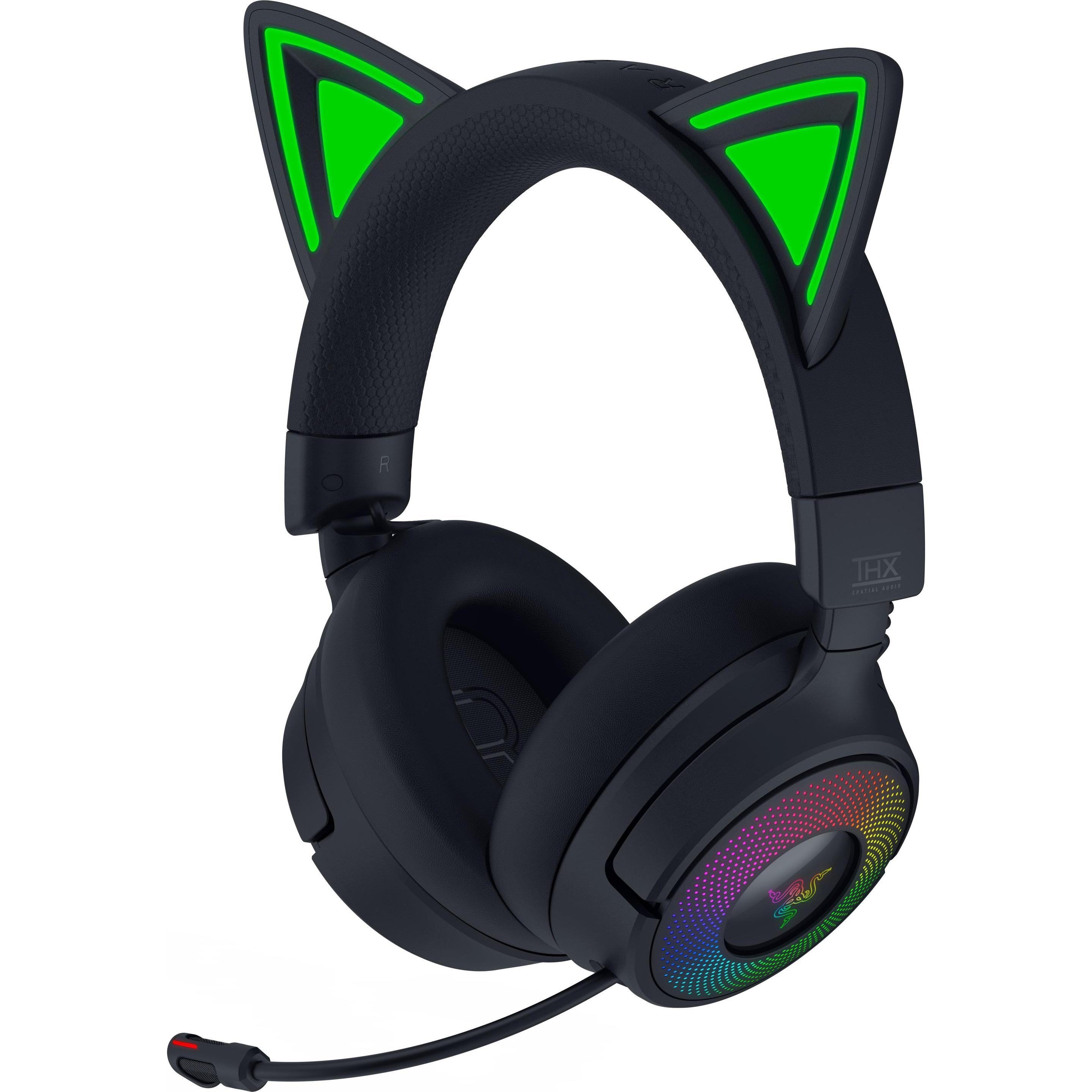 Razer Kraken Kitty V3 Pro - Black (Kabelgebunden, Kabellos), Gaming Headset, Schwarz