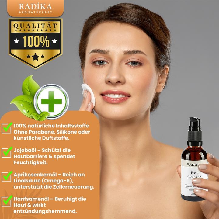 Immagine prodotto Radika Olio detergente per il viso, struccante, 100% puro, organico, naturale, 50 ml (Olio detergente, 50 ml)