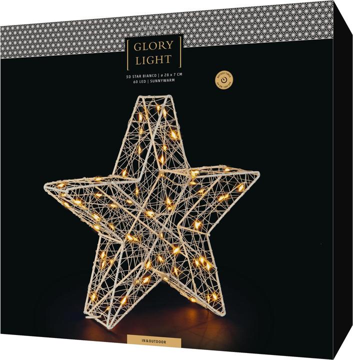 Produktbild STT Tischdeko 3D Star Bianco M, 28 cm