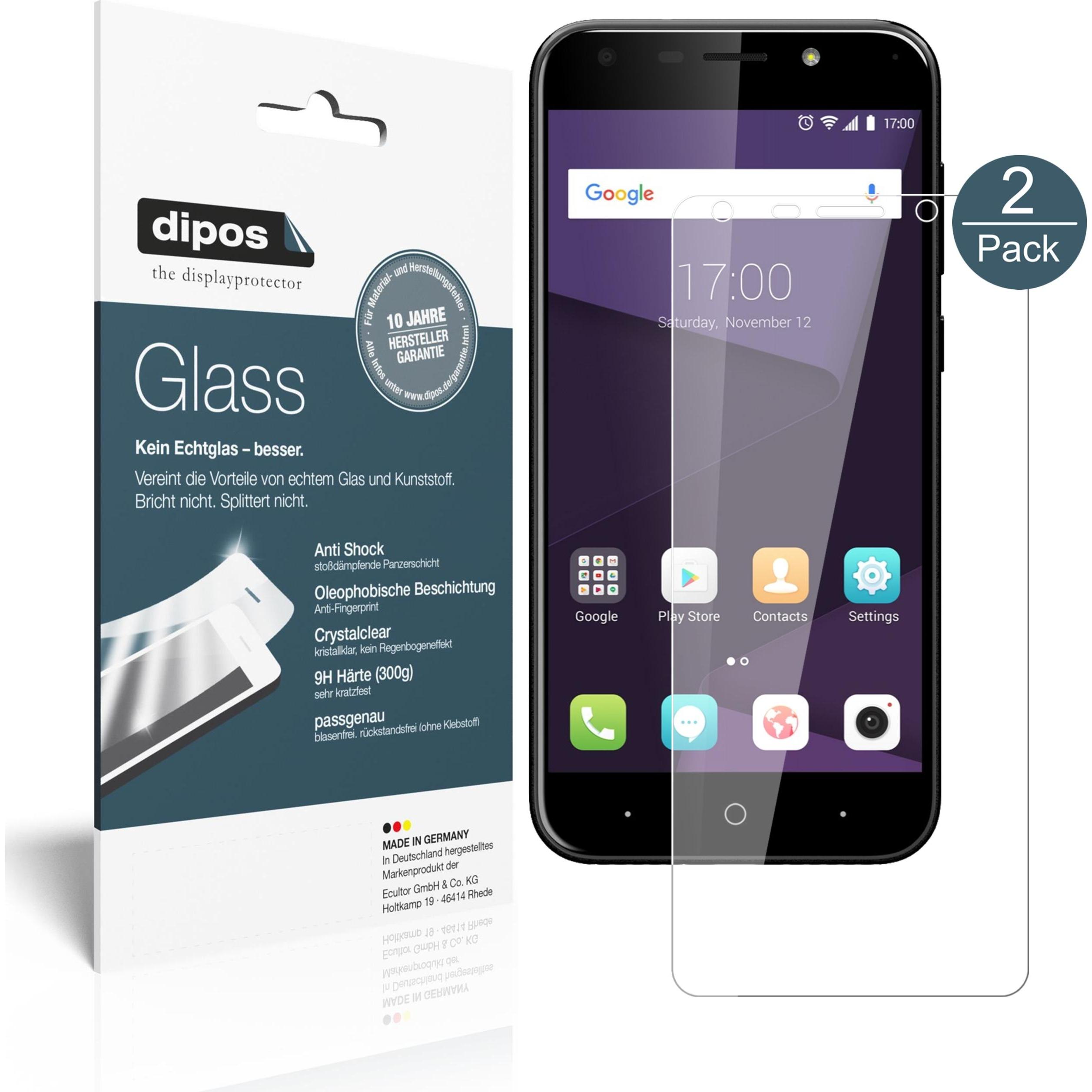 Dipos Displayschutz Anti-Shock (1 Stück, ZTE Blade A6), Smartphone Schutzfolie, Transparent