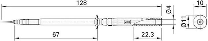 Produktbild Multi Contact SPP4-S/F Prüfspitzen 4mm rot gefedert (Prüfspitze)