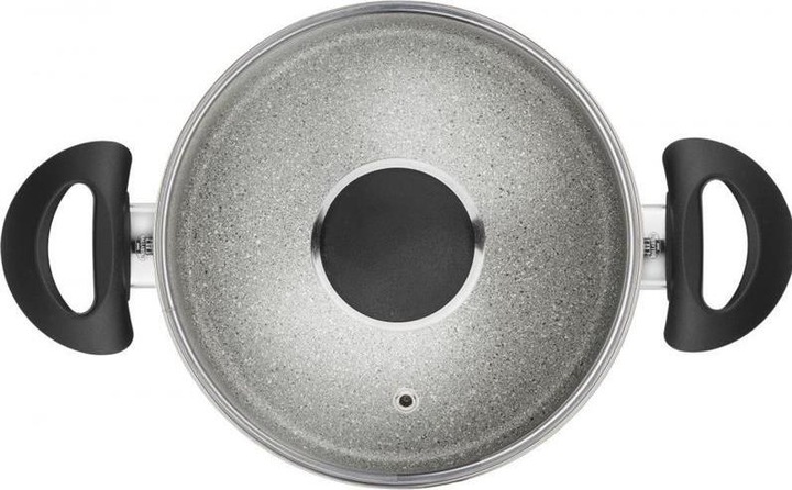 Produktbild Ballarini Topf Ferrara mit 2 Griffen und Deckel Granit 24 CM FERG25D.24D (30 cm, Kochtopf, Aluminium)