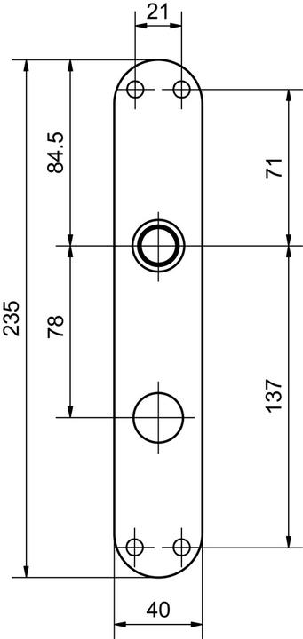 Actual product image Glutz Door signs glide out 5345 (Door plate set)