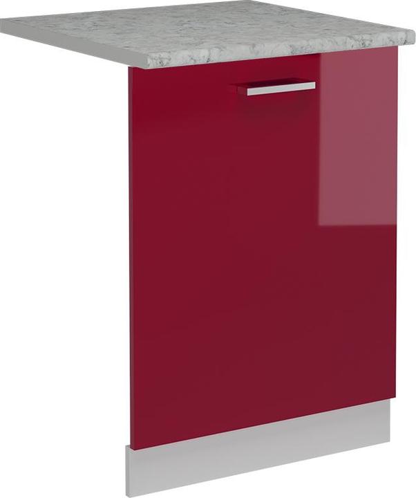 Marble-Weiss, Rot Hochglanz, Weiss