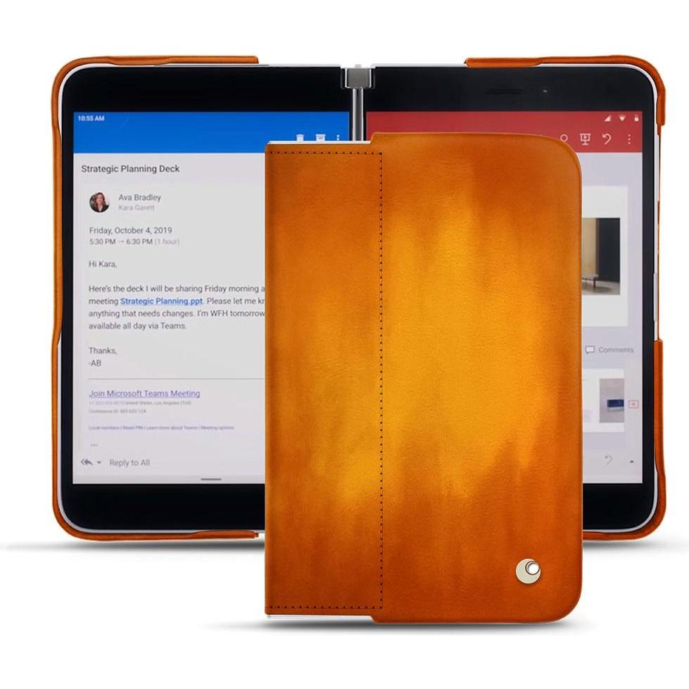 Thumbnail - Noreve Lederschutzhülle (Microsoft Surface Duo), Smartphone Hülle, Orange