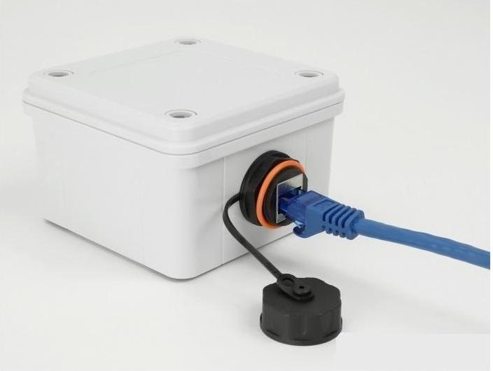 Actual product image Delock Installation housing IP65 waterproof 125 x 125 x 75 mm gray (Housing)