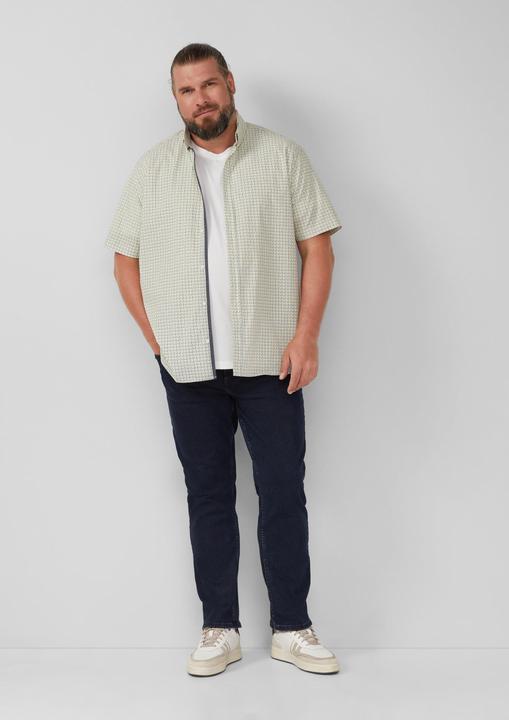 Immagine prodotto s.Oliver Hemd Regular Fit: Gemustertes Kurzarmhemd aus Baumwolle mit Button-Down-Kragen (5XL)