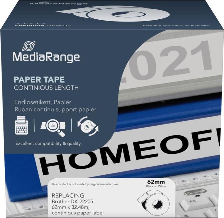 Produktbild MediaRange Schriftband (6.20 cm, Weiss)