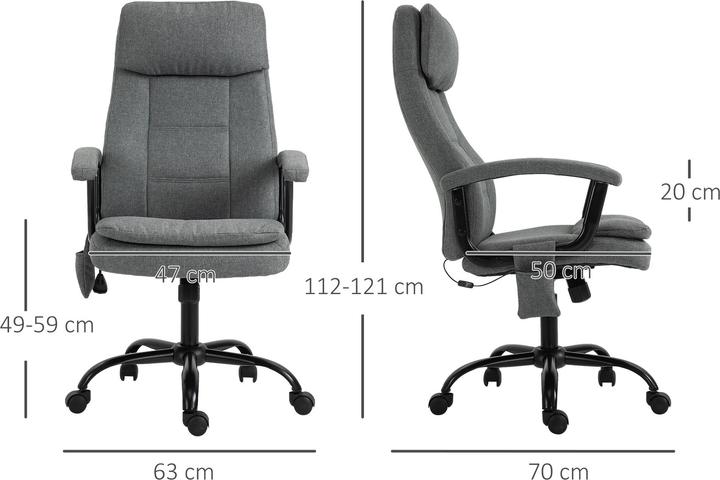 Immagine prodotto Vinsetto Massagestuhl Polyester, Metall Grau