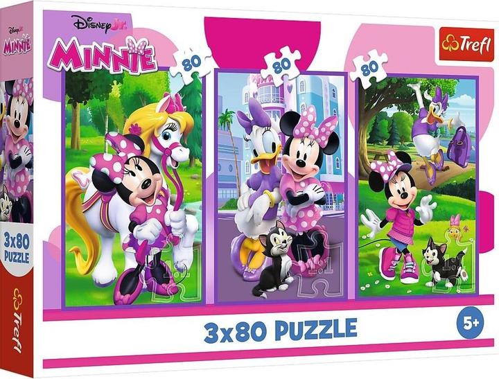 Produktbild Trefl Puzzle 3 x 80 – Minnie Maus (240 Teile)