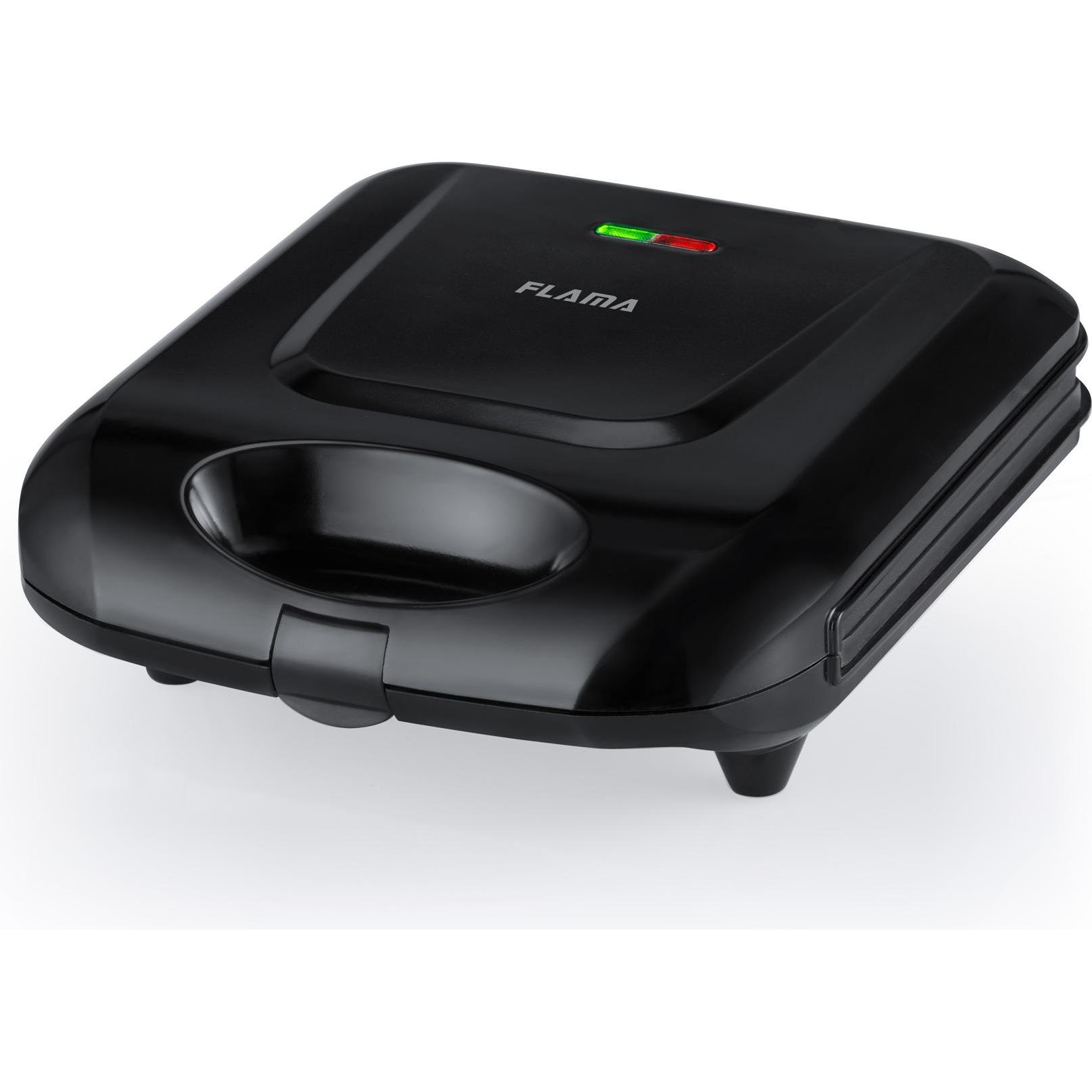 Flama Sandwichmaker 4988FL 1400 W Schwarz, Griglia a contatto, Nero