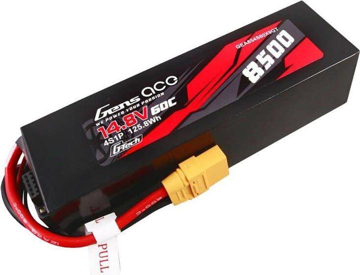Image du produit Gens Ace G-Tech 8500mAh 14.8V 60C 4S1P Lipo Battery Pack PC Material Case with XT90 plug (14.80 V, 8500 mAh)
