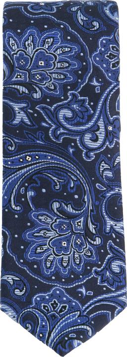 Immagine prodotto JP1880 Cravatta di seta da ufficio con fantasia floreale, taglio molto lungo e 7,5 cm di larghezza