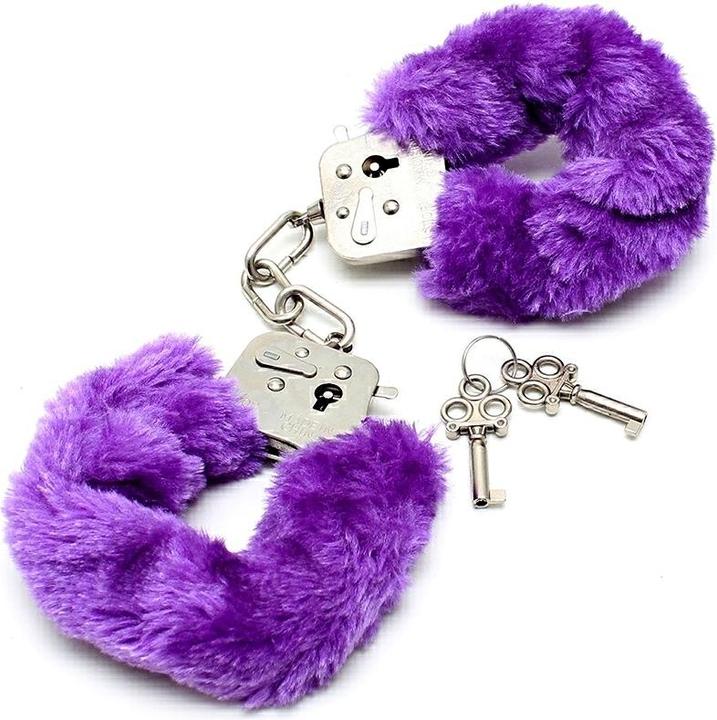 Actual product image Rimba Police Handcuffs with Faux Fur