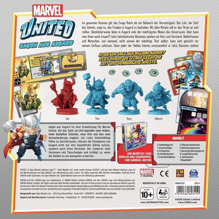 Produktbild Cmon CMND1303 - Sagen aus Asgard - Marvel United, 1-4 Spieler, ab 10 Jahren (DE-Erweiterung) (Deutsch)