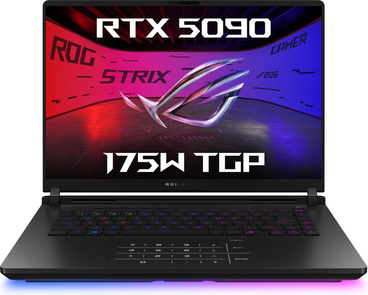 Actual product image ASUS ROG Strix Scar 16 RTX 5090 (16", 2000 GB, 65.54 GB, DE, Intel Core Ultra 9 275HX)