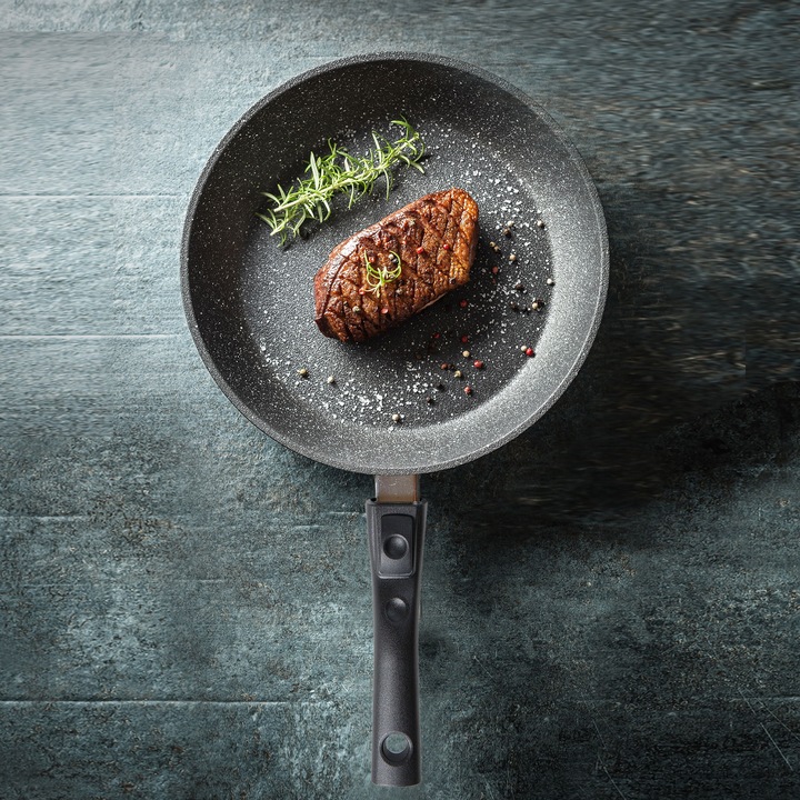Actual product image Stoneline FLEX Made in Germany Schmorpfanne 28 cm, mit abnehmbarem Griff (28 cm, Casserole + Stewpot, Aluminium)