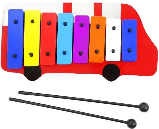 Produktbild keepdrum Glockenspiel für Kinder Holz Feuerwehr Auto