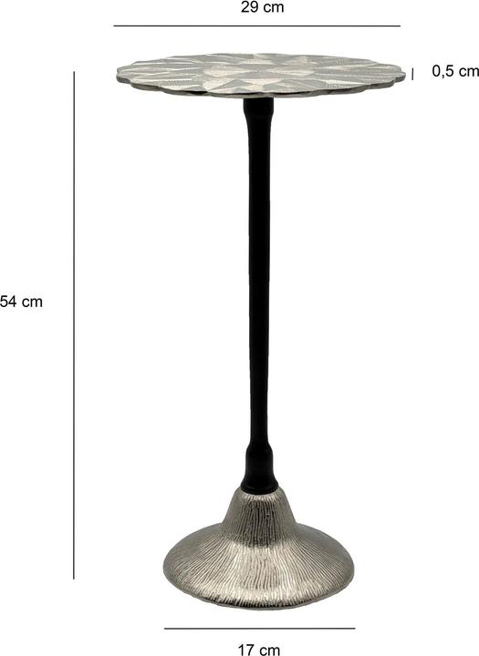 Produktbild FineBuy Beistelltisch Aluminium Anstelltisch Metall Wohnzimmertisch Dekotisch Couchtisch