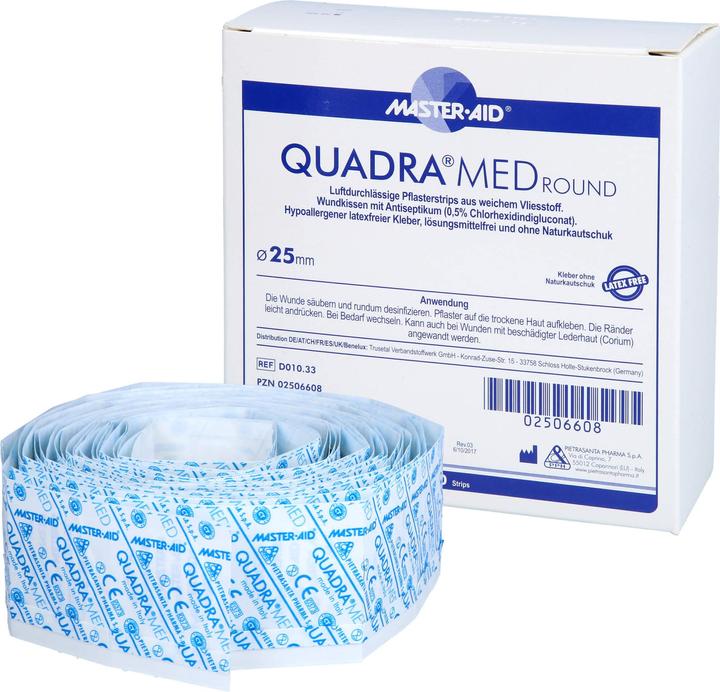 Produktbild Trusetal QUADRA MED round 22,5 mm Strips Master Aid, 150 St PFL (150 x)