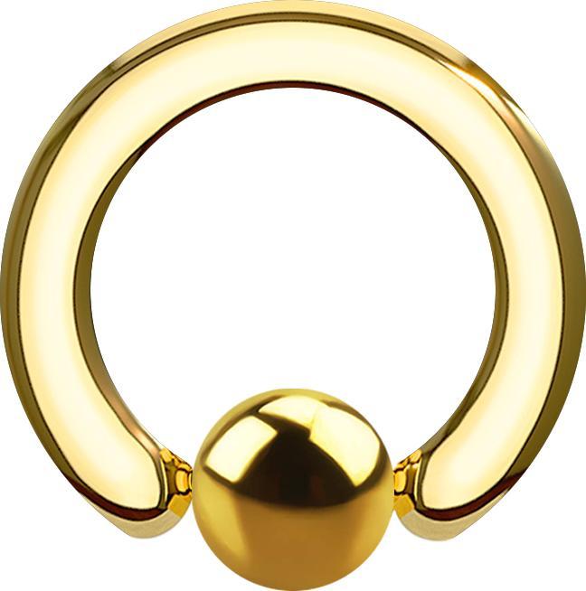 Image du produit Star Piercing Anneau Ball Closure plaqué or (sans laiton, Acier chirurgical 316L)