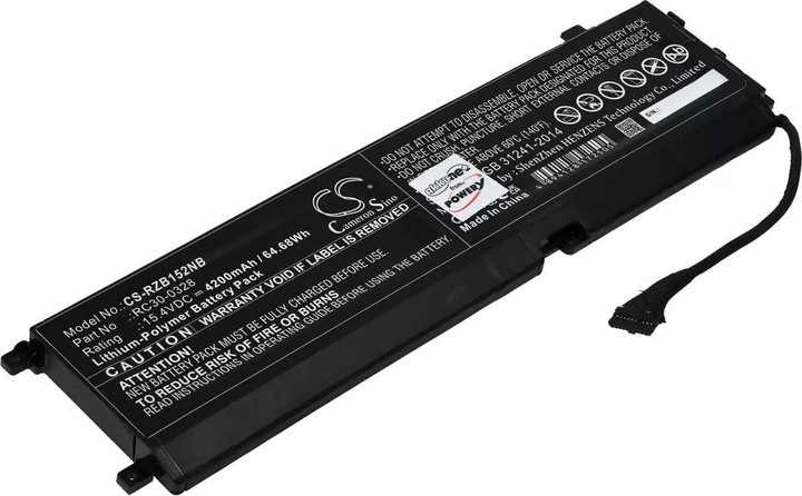 Image du produit AccuCell Batterie Razer Blade 15 2020, 15 2021, RZ09-0328, type RC30-0328 (4200 mAh)