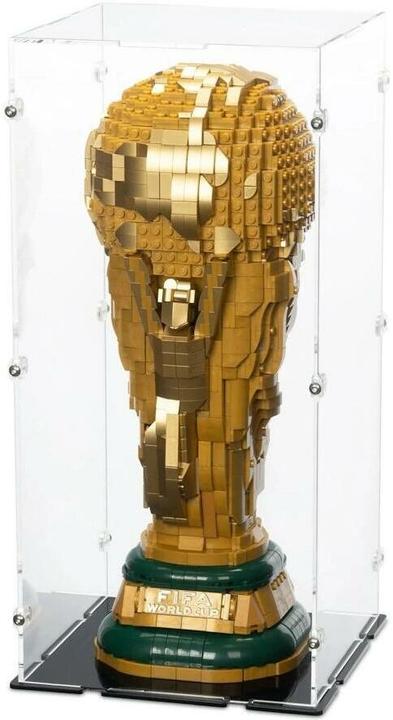 iDisplayit Présentoir en acrylique pour LEGO 43020 Coupe Officielle de la Coupe du Monde de la FIFA (fond noir)