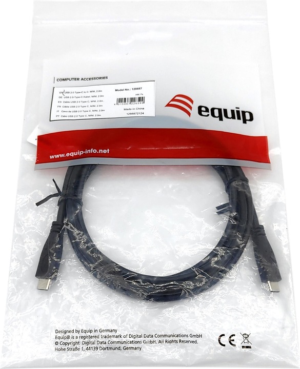 Produktbild equip USB Kabel 2.0 C -> C St/St (3 m, USB 2.0)